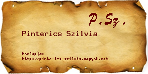 Pinterics Szilvia névjegykártya